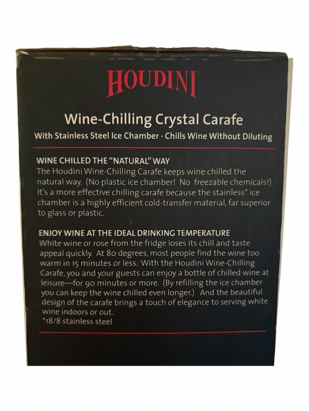 Houdini Wine-Chilling Crystal Carafe